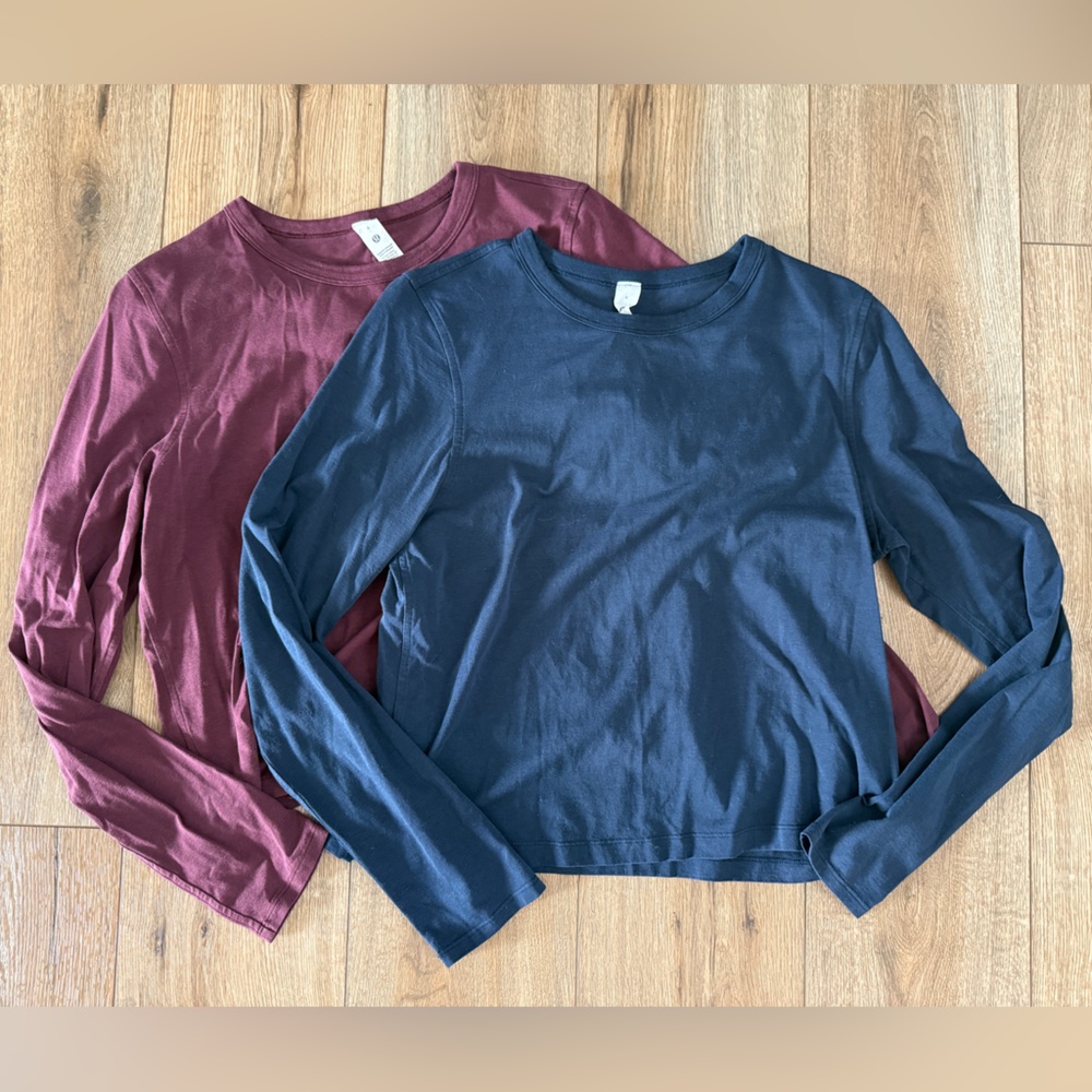 2 Lululemon long sleeve shirts size 6